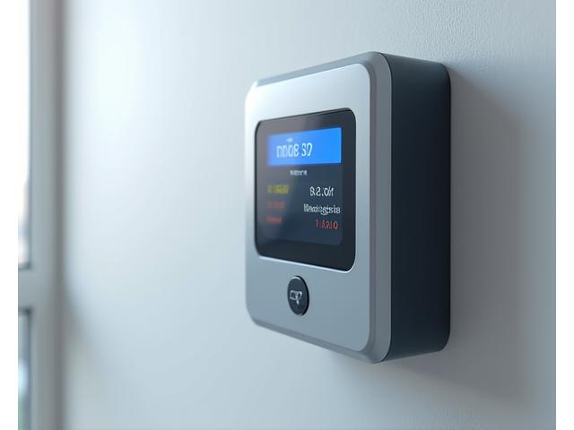 Modern smart prepaid electricity meter installed on a wall