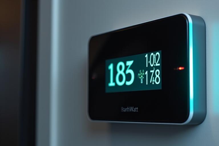 Smart electricity meter displaying usage data